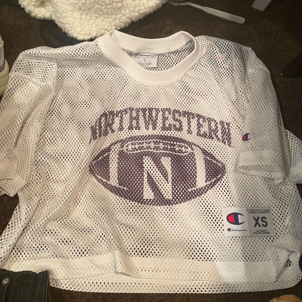 Northwestern Cropped Mesh Tailgating Shirt